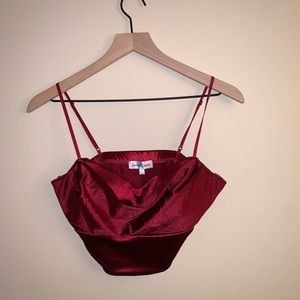 Red set- skirt and crop